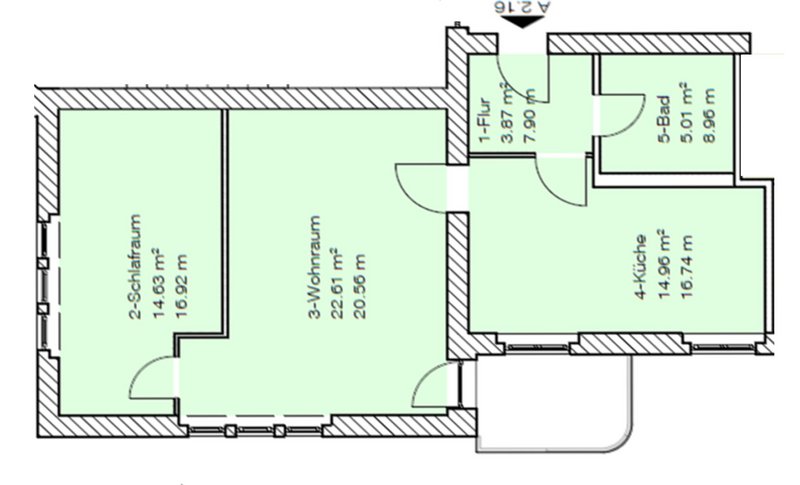 Schöne 2-Raum-DG-Wohnung mit Balkon im Reuß-Park (MEA2.16)