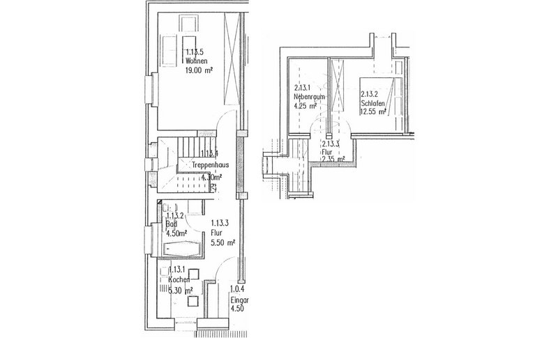 2-Raum-Maisonettewohnung - WBS erforderlich!  (ME13)