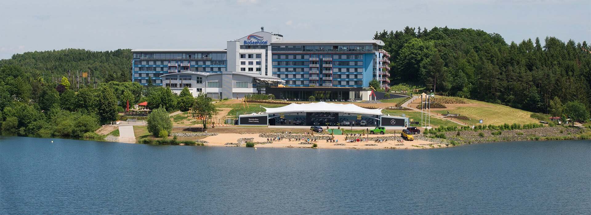 Blick auf Bio-Seehotel in Zeulenroda Blick auf Bio-Seehotel in Zeulenroda