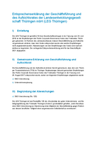 Geschäftsbericht der LEG Thüringen 2021 - Entsprechenserklärung