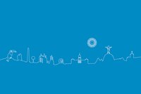 Skyline with combined sights of Thuringia and the Mercosur region