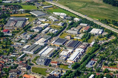 Industriehalle im Industriepark Tridelta Hermsdorf am "Hermsdorfer Kreuz"