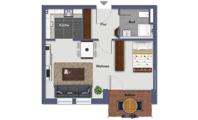 1-Raum-Wohnung im Dachgeschoss (ME31) - WBS erforderlich!