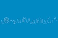 Skyline mit kombinierten Sehenswürdigkeiten aus Thüringen und Indien