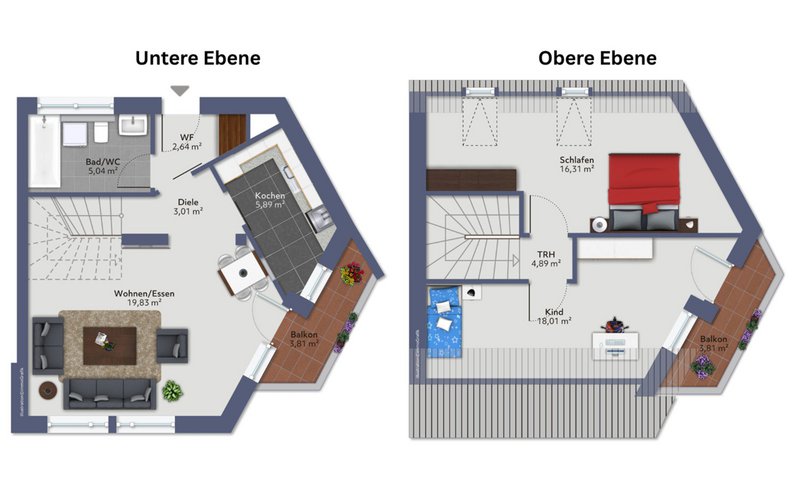 3-Raum-Maisonette-Wohnung im 2. OG (ME07)
