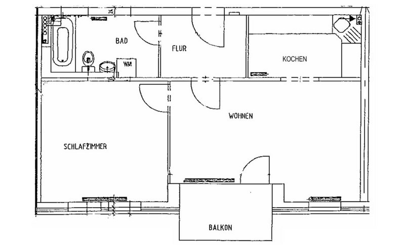 2-Raum-Wohnung im 2. OGR (Whg. 22) - WBS erforderlich!