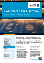 Factsheet Elektrotechnik & Elektronik in Thüringen Factsheet Elektrotechnik & Elektronik in Thüringen