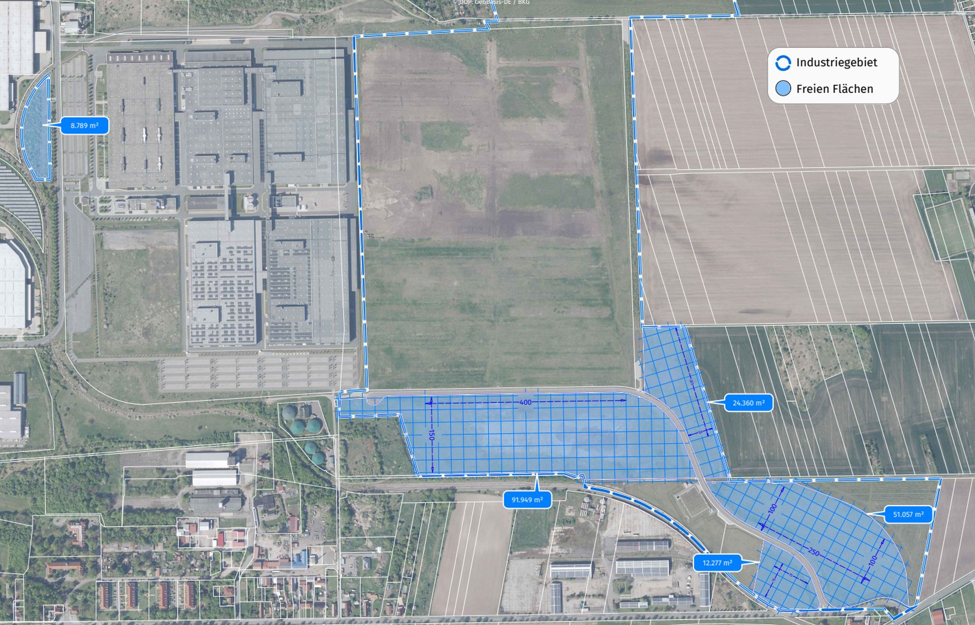 freie Flächen Industriegebiet "Kiebitzhöhe"