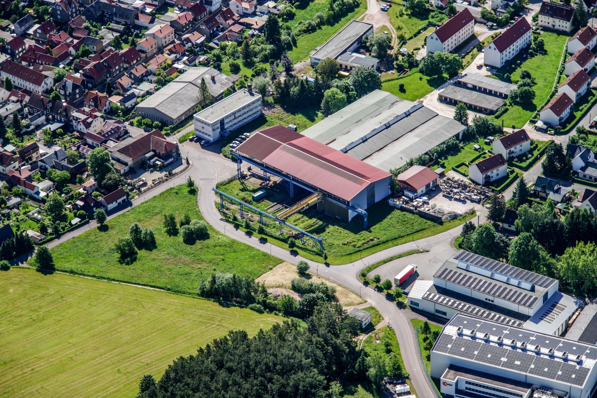 Aerial view industrial area Geschwenda North