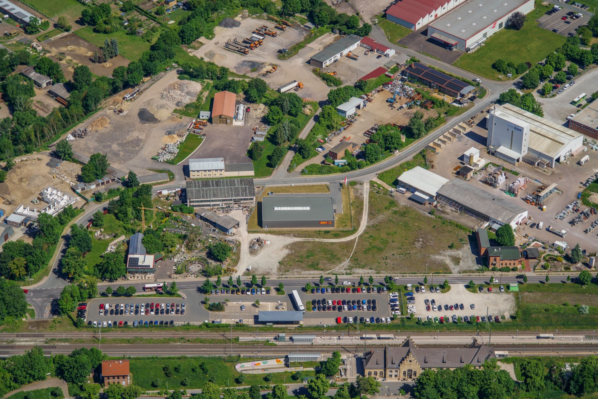 Aerial photo Apolda, industrial location (formerly NORI site)