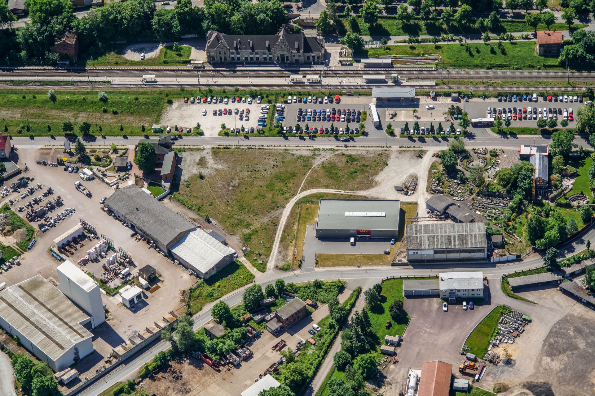 Aerial photo Apolda, industrial location (formerly NORI site)