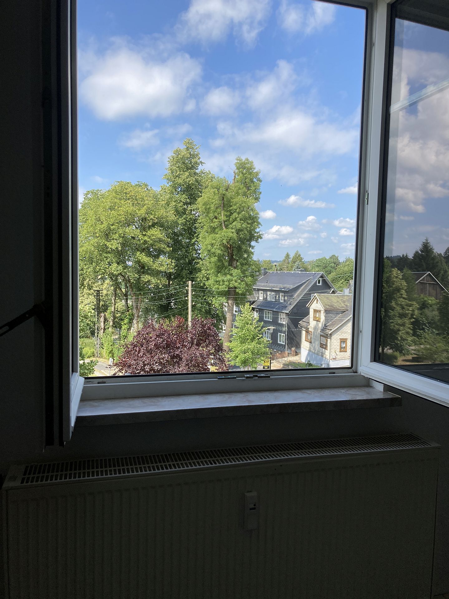 Ansicht Ausblick Wohnzimmer, Meuselbach, Hauptstraße 59 EG ME02