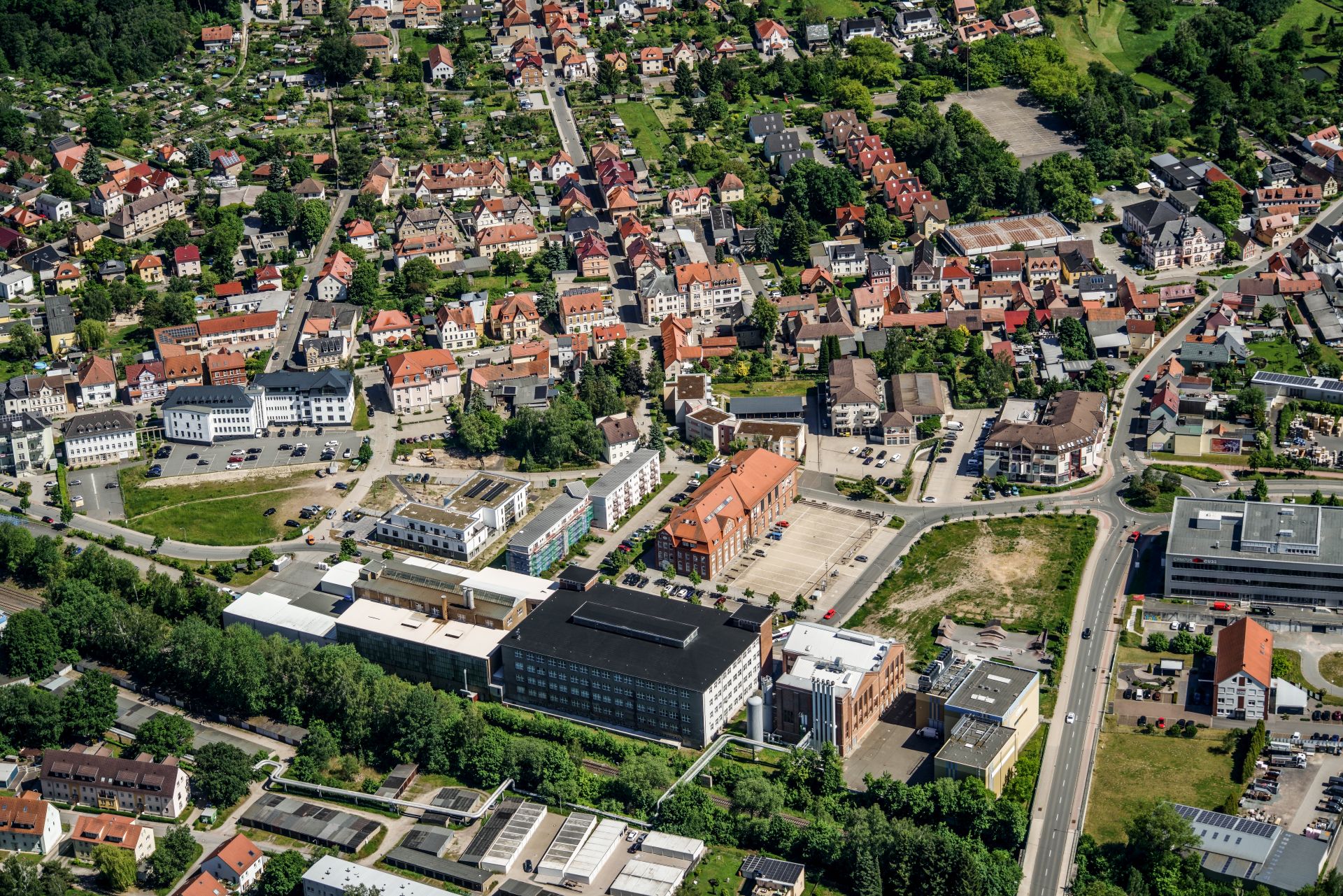 Luftbild Hermsdorf, Innovativer Städtebau