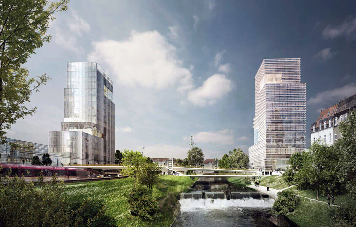 Tower West, Parkhaus, DB-Gebäude: LEG und Bahn stellen Weichen in der ICE-City