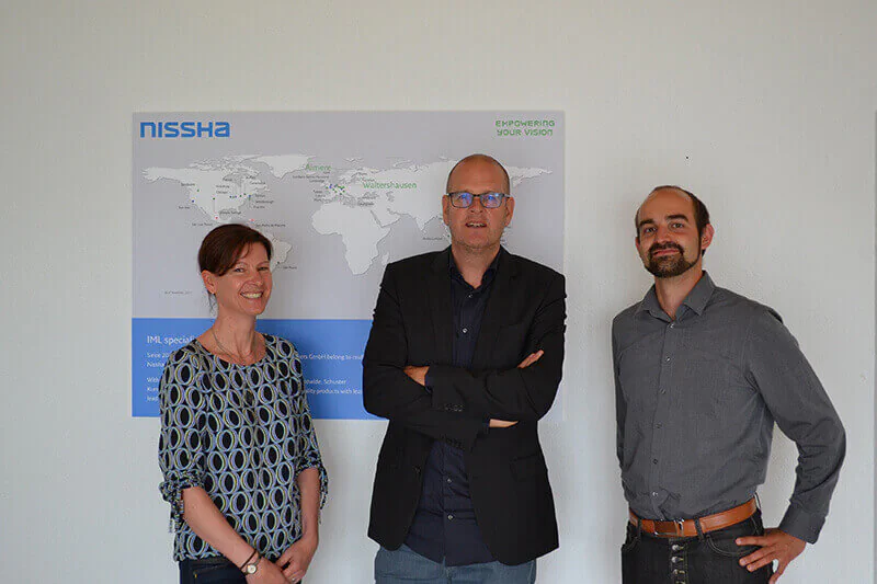 Das Gründungsteam des NICE: Susanne Achtzehn, Volker Schuster, Tino Theer. Bild: Nissha