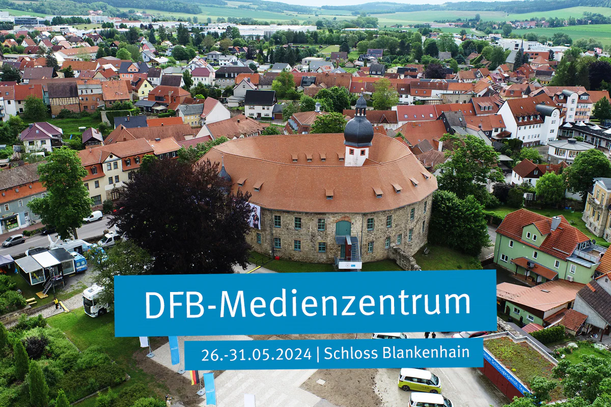 Schloss Blankenhain als Medienzentrum in der EM