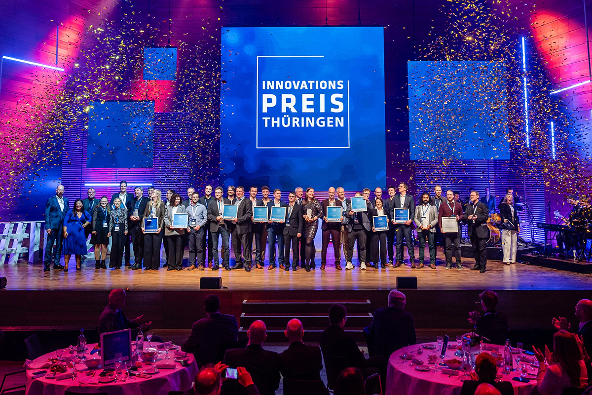 Die Preisträger des Thüringer Innovationspreises 2024. Bild: STIFT, Sowinski Die Preisträger des Thüringer Innovationspreises 2024.