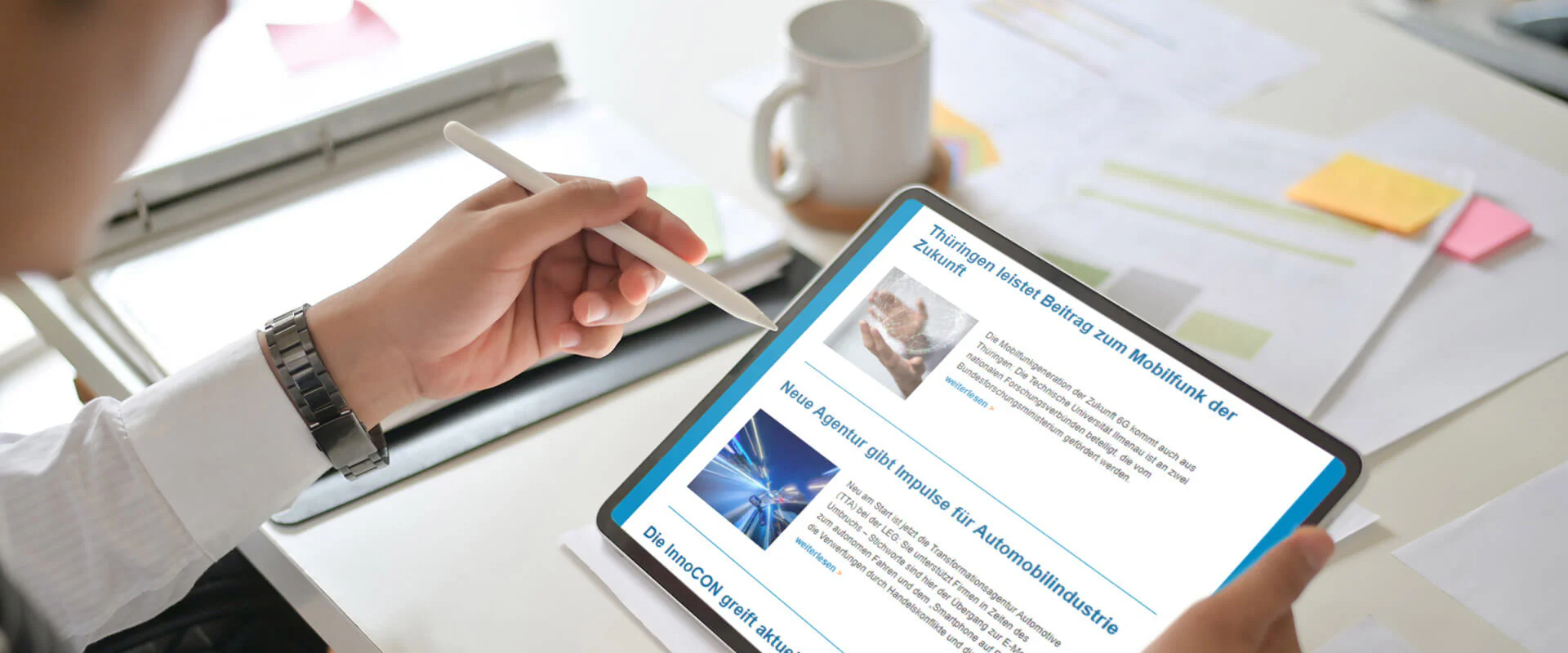 Newsletter der LEG-Thüringen Bildbeschreibung / description: Newsletter der LEG-Thüringen