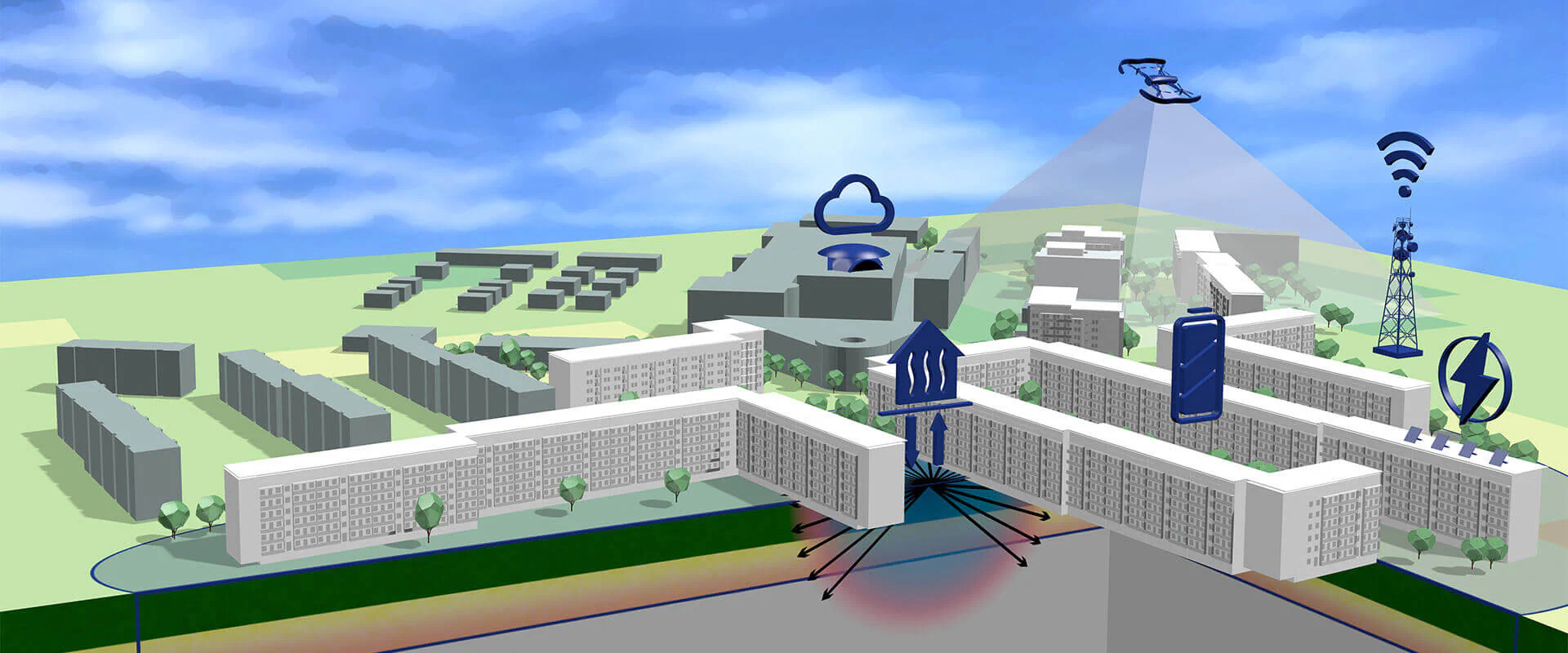 Bildbeschreibung / description: Modell "smood - smart neighbarhood"