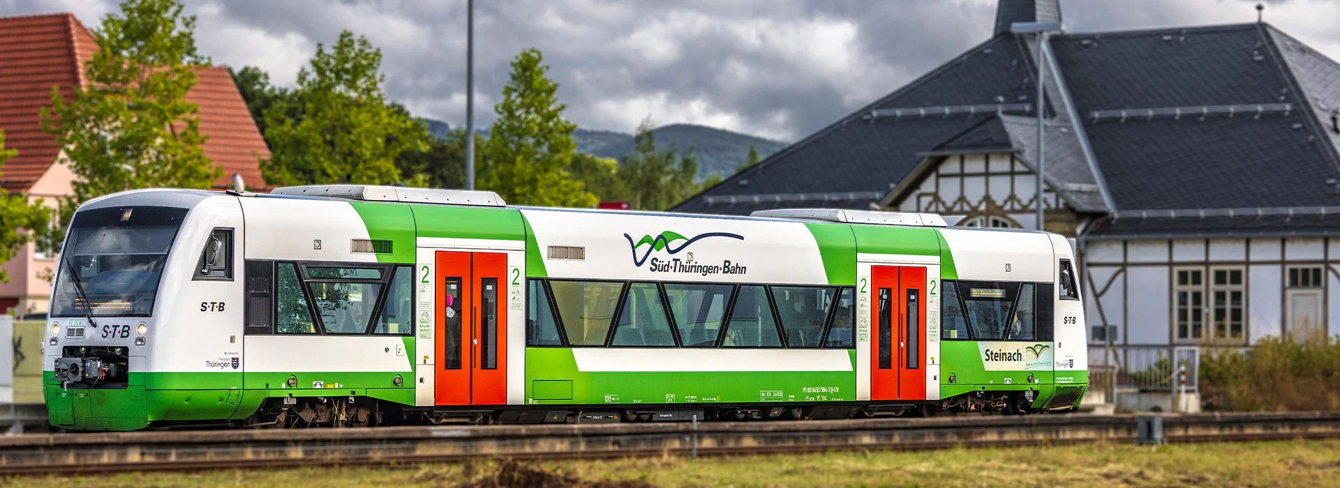Image description: South Thuringian Railway at the station